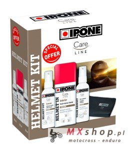 IPONE HELMET KIT ZESTAW DO PIELĘGNACJI KASKU (HELMET OUT, HELMET IN, VISOR RAINOFF, MICROFIBRA) (CARELINE) (4)