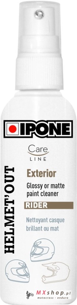 IPONE HELMET OUT CLEANER 100ML SPRAY DO CZYSZCZENIA SKORUPY KASKU (CARELINE) (12)