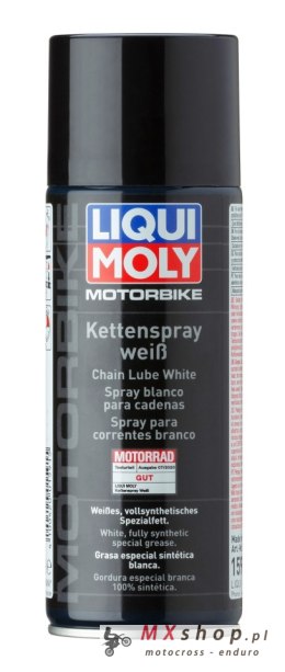 LIQUI MOLY MOTORBIKE BIAŁY SMAR DO ŁAŃCUCHA SYNTETYCZNY 0,4L (12)