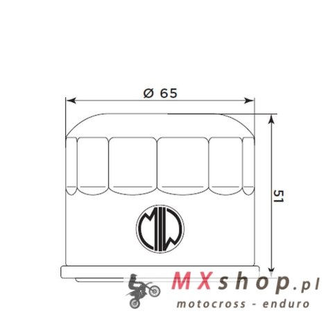 MIW Meiwa B9009 Filtr Oleju - BMW G 310 R / GS (OEM: 11428562889)