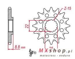 GROSSKOPF PROMOCJA ZĘBATKA PRZEDNIA 1248 14 (124814) BETA '12-'25, KTM '86-'25, HUSQVARNA '14-'25, HUSABERG '09-'14, GASGAS '20-