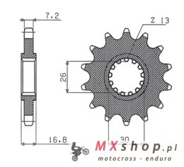 GROSSKOPF WYPRZEDAŻ ZĘBATKA PRZEDNIA 2068 14 HONDA CBR 600F '99-'14, CBR 600RR / CBR 900RR / CBR 1000RR / CRF 1000 '99-'21 (-2),