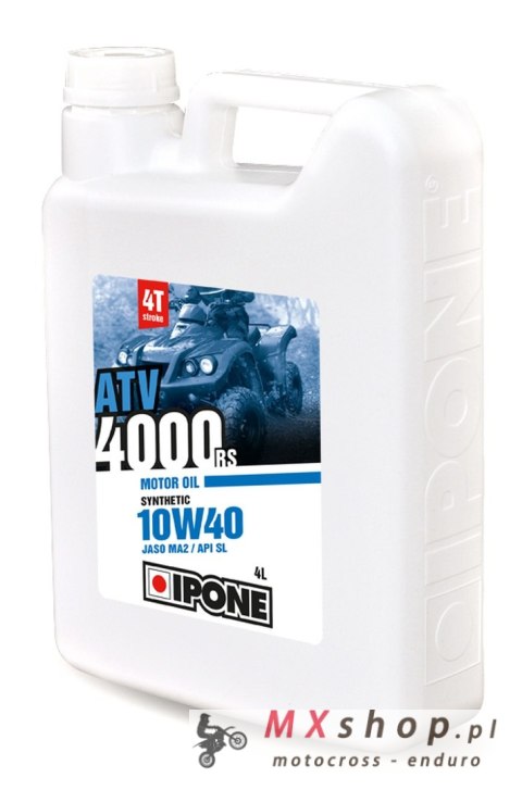 IPONE ATV 4000 RS 10W40 OLEJ SILNIKOWY SEMISYNTETYK 4L (AKC) (6) IPONE ATV 4000 RS 10W40 OLEJ SILNIKOWY SEMISYNTETYK 4L (AKC) (6)