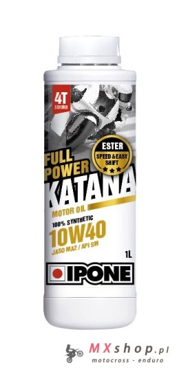 IPONE FULL POWER KATANA 10W40 OLEJ SILNIKOWY 100 % SYNTETYK 1L (ESTER, MA2) (AKC) (15)