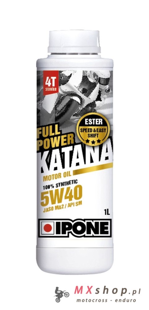 IPONE FULL POWER KATANA 5W40 OLEJ SILNIKOWY 100% SYNTETYK 1L (ESTER, MA2) ZALECANY DO BMW (AKC) (15) IPONE FULL POWER KATANA 5W40 OLEJ SILNIKOWY 100% SYNTETYK 1L (ESTER, MA2) ZALECANY DO BMW (AKC) (15)