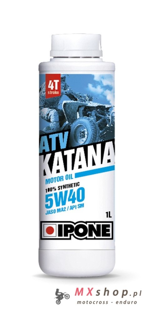 IPONE KATANA ATV 5W40 OLEJ SILNIKOWY 100% SYNTETYK 1L (ESTER, MA2) (AKC) (15) IPONE KATANA ATV 5W40 OLEJ SILNIKOWY 100% SYNTETYK 1L (ESTER, MA2) (AKC) (15)