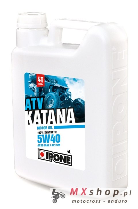 IPONE KATANA ATV 5W40 OLEJ SILNIKOWY 100% SYNTETYK 4L (ESTER, MA2) (AKC) (6) IPONE KATANA ATV 5W40 OLEJ SILNIKOWY 100% SYNTETYK 4L (ESTER, MA2) (AKC) (6)