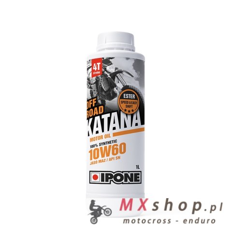 IPONE KATANA OFF ROAD 10W60 OLEJ SILNIKOWY 100% SYNTETYK 1L (ESTER, MA2) (AKC) (15) IPONE KATANA OFF ROAD 10W60 OLEJ SILNIKOWY 100% SYNTETYK 1L (ESTER, MA2) (AKC) (15)