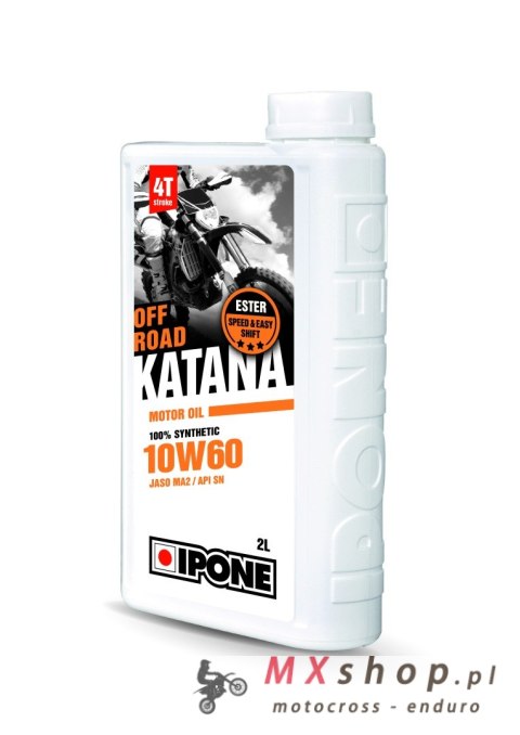 IPONE KATANA OFF ROAD 10W60 OLEJ SILNIKOWY 100% SYNTETYK 2L (ESTER, MA2) (AKC) (8) IPONE KATANA OFF ROAD 10W60 OLEJ SILNIKOWY 100% SYNTETYK 2L (ESTER, MA2) (AKC) (8)