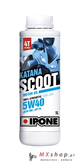 IPONE KATANA SCOOT 5W40 OLEJ SILNIKOWY DO SKUTERÓW 100% SYNTETYCZNY 1L (AKC) (15)