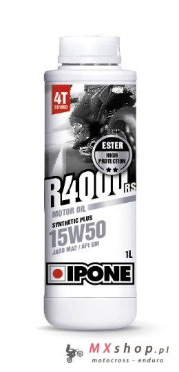 IPONE R4000 RS 15W50 OLEJ SILNIKOWY SEMISYNTETYK 1L (ESTER, MA2) (AKC) (15)