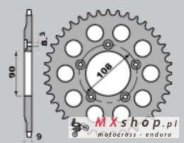 JR ZĘBATKA TYLNA 1026 38 DUCATI 750 PASO '86-'90, 906 PASO '90-'93