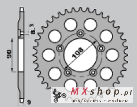 JR ZĘBATKA TYLNA 1026 38 DUCATI 750 PASO '86-'90, 906 PASO '90-'93 JR ZĘBATKA TYLNA 1026 38 DUCATI 750 PASO '86-'90, 906 PASO '90-'93