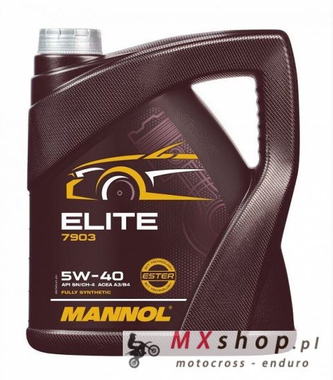 MANNOL OLEJ SILNIKOWY 4T ELITE 5W40 4L (API SN/CH-4, JASO MA2) SEMISYNTETYK (7903) (4) MANNOL OLEJ SILNIKOWY 4T ELITE 5W40 4L (API SN/CH-4, JASO MA2) SEMISYNTETYK (7903) (4)