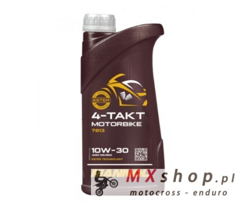 MANNOL OLEJ SILNIKOWY 4T MOTORBIKE 10W30 1L SYNTETYCZNY ESTER TECHNOLOGY (JASO MA/MA2) (7813) (20) MANNOL OLEJ SILNIKOWY 4T MOTORBIKE 10W30 1L SYNTETYCZNY ESTER TECHNOLOGY (JASO MA/MA2) (7813) (20)