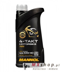 MANNOL OLEJ SILNIKOWY 4T MOTORBIKE 10W40 1L ESTER + MA2 SYNTETYK (7812) (20) (API SN)