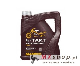 MANNOL OLEJ SILNIKOWY 4T MOTORBIKE 10W50 4L SYNTETYCZNY ESTER TECHNOLOGY (JASO MA/MA2) (7814) (20)