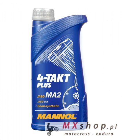 MANNOL OLEJ SILNIKOWY 4T PLUS 10W40 1L (API SL, JASO MA/MA2) SEMISYNTETYK (7202) (20) (960) MANNOL OLEJ SILNIKOWY 4T PLUS 10W40 1L (API SL, JASO MA/MA2) SEMISYNTETYK (7202) (20) (960)