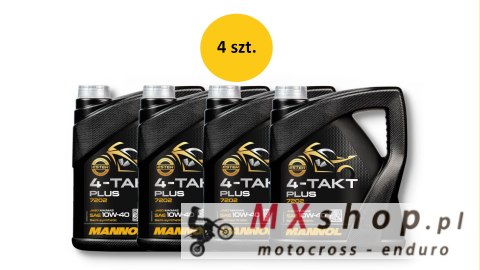 MANNOL OLEJ SILNIKOWY 4T PLUS 10W40 4L (API SL, JASO MA/MA2) SEMISYNTETYK (7202) (20) - KARTON 4 SZTUKI (PAKIET) MANNOL OLEJ SILNIKOWY 4T PLUS 10W40 4L (API SL, JASO MA/MA2) SEMISYNTETYK (7202) (20) - KARTON 4 SZTUKI (PAKIET)