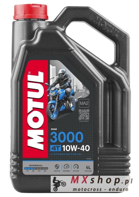 MOTUL OLEJ SILNIK 3000 4T 10W40 4L (MINERALNY) MOTUL OLEJ SILNIK 3000 4T 10W40 4L (MINERALNY)