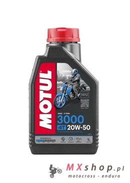 MOTUL OLEJ SILNIK 3000 4T 20W50 1L (MINERALNY)