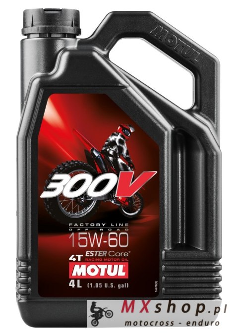 MOTUL OLEJ SILNIK 300V 4T FL OFF ROAD 15W60 4L (SYNTETYCZNY)