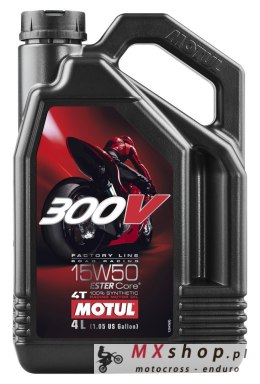 MOTUL OLEJ SILNIK 300V 4T FL ROAD RACING 15W50 4L (SYNTETYCZNY)