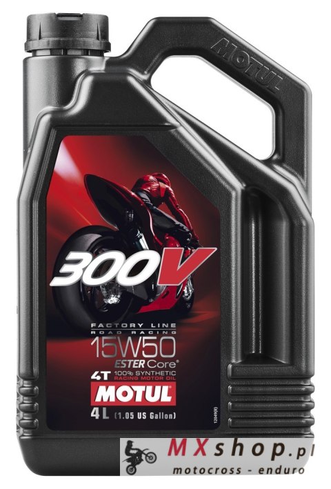 MOTUL OLEJ SILNIK 300V 4T FL ROAD RACING 15W50 4L (SYNTETYCZNY) MOTUL OLEJ SILNIK 300V 4T FL ROAD RACING 15W50 4L (SYNTETYCZNY)