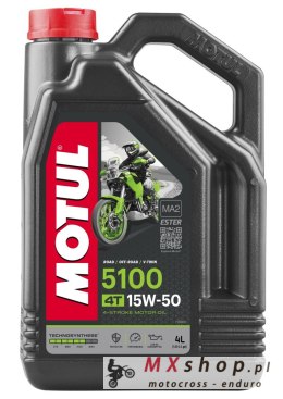 MOTUL OLEJ SILNIK 5100 4T ESTER 15W50 4L