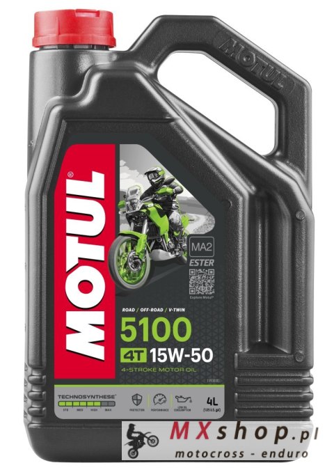 MOTUL OLEJ SILNIK 5100 4T ESTER 15W50 4L MOTUL OLEJ SILNIK 5100 4T ESTER 15W50 4L