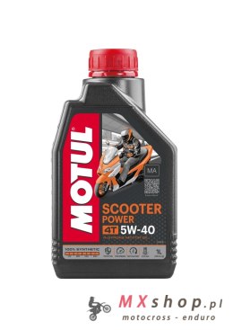 MOTUL OLEJ SILNIK SCOOTER POWER 4T 5W40 1L (100% SYNTETYK)