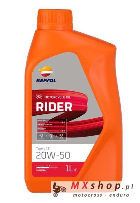 REPSOL OLEJ SILNIKOWY 4T RIDER 20W50 1L MA2 MINERALNY (12) - ZASTĘPUJE RP165Q51 REPSOL OLEJ SILNIKOWY 4T RIDER 20W50 1L MA2 MINERALNY (12) - ZASTĘPUJE RP165Q51
