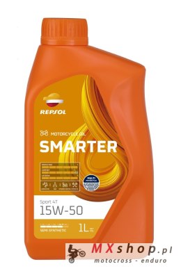 REPSOL OLEJ SILNIKOWY 4T SMARTER SPORT 15W50 1L MA2 PÓŁSYNTETYCZNY (12) - ZASTĘPUJE RP180M51