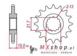 GROSSKOPF PROMOCJA ZĘBATKA PRZEDNIA 2084 12 KTM 50 EXC '96-'03, 85 SX '07-'22, 105 SX '07-'10, HUSQVARNA 85 TC '14-'21, (JTF1907