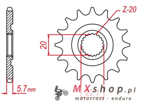 GROSSKOPF PROMOCJA ZĘBATKA PRZEDNIA 2103 13 GAS GAS EC 250/300/450F '11-'15, YAMAHA YZ 125, YZ250F '01-'25, WR 250F '01-'25 (E25 GROSSKOPF PROMOCJA ZĘBATKA PRZEDNIA 2103 13 GAS GAS EC 250/300/450F '11-'15, YAMAHA YZ 125, YZ250F '01-'25, WR 250F '01-'25 (E25