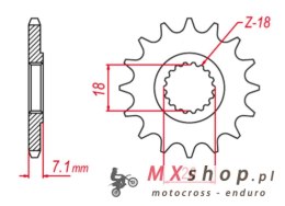 GROSSKOPF PROMOCJA ZĘBATKA PRZEDNIA 432 13 SUZUKI RM 125 '92-'11, RMZ 250 '10-'12 (JTF427.13)