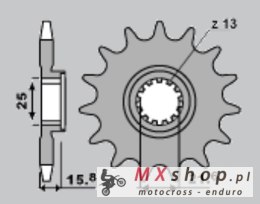GROSSKOPF WYPRZEDAŻ ZĘBATKA PRZEDNIA 2093 14 KAWASAKI ZX-6R '98-'06 (-1), ZX-6RR '03-'06 (-1), ŁAŃC. 525