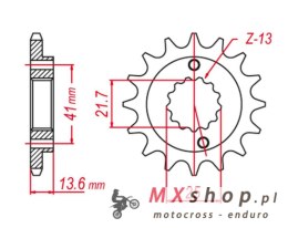 GROSSKOPF WYPRZEDAŻ ZĘBATKA PRZEDNIA 2099 15 HONDA XR 650 R '00-'07 (+1), KAWASAKI ZX-6R '98-'05, ZX-6RR '03-'05 (JTF1307.15) ŁA