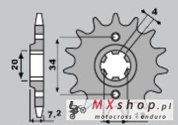 GROSSKOPF WYPRZEDAŻ ZĘBATKA PRZEDNIA 329 13 HONDA CA125 REBEL '95-'01, MTX125R '83-'94, NSR125 '89-'91