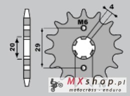 GROSSKOPF WYPRZEDAŻ ZĘBATKA PRZEDNIA 425 16 SUZUKI TS125 R/X '90-'96, RG125 '92-'96 (JTF425.16)
