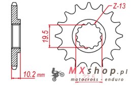 GROSSKOPF WYPRZEDAŻ ZĘBATKA PRZEDNIA 435 15 SUZUKI RM 250 '87-'12 (+2), DR 250 '90-'93 (+2), DR 350 '90-'99, DR-Z 400 '00-'20 (J