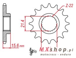 GROSSKOPF WYPRZEDAŻ ZĘBATKA PRZEDNIA 441 15 YAMAHA XT 600 '89-'98, XTZ 660 '91-'98 (JTF577.15RB) (ŁAŃC. 520)