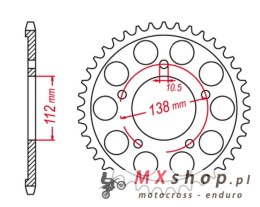 GROSSKOPF WYPRZEDAŻ ZĘBATKA TYLNA 4448 48 YAMAHA YZF-R6 '99-'02 KONWERSJA NA ŁAŃCUCH 530 (JTR1871.48)