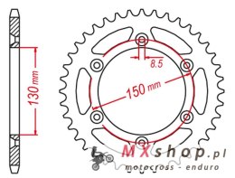 GROSSKOPF WYPRZEDAŻ ZĘBATKA TYLNA ALUMINIOWA KOLOR CZARNY 270 51 (27050) YAMAHA YZ/YZF '99-'24, WRF '01-'24 (JTR251.51) (ŁAŃC. 5