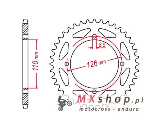 GROSSKOPF WYPRZEDAŻ ZĘBATKA TYLNA ALUMINIOWA KOLOR CZARNY 4418 46 KAWASAKI KX65 '00-'20, SUZUKI RM 65 '03-'05 (JTR1465.46) GROSSKOPF WYPRZEDAŻ ZĘBATKA TYLNA ALUMINIOWA KOLOR CZARNY 4418 46 KAWASAKI KX65 '00-'20, SUZUKI RM 65 '03-'05 (JTR1465.46)