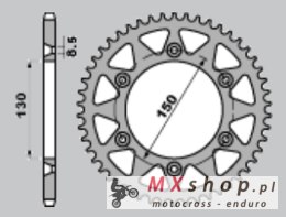 JR WYPRZEDAŻ ZĘBATKA TYLNA ALUMINIOWA T7075 (ERGAL) 270 51 (27051 YAMAHA YZ/YZF '99-'24 WRF '01-'24 (JTR251.51) (ŁAŃC. 520) KOLO