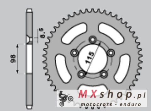 JR WYPRZEDAŻ ZĘBATKA TYLNA ALUMINIOWA T7075 (ERGAL) 4552 50 KTM SX 60 '98-'01, SX 65 '98-'21, HUSQVARNA TC 65 '17-'21 (ŁAŃC. 420 JR WYPRZEDAŻ ZĘBATKA TYLNA ALUMINIOWA T7075 (ERGAL) 4552 50 KTM SX 60 '98-'01, SX 65 '98-'21, HUSQVARNA TC 65 '17-'21 (ŁAŃC. 420