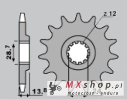 JR ZĘBATKA PRZEDNIA 2077 17 KAWASAKI ZRX 1100/1200 '97-'06 (207717JT) (ŁAŃC. 530)