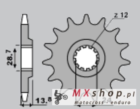 JR ZĘBATKA PRZEDNIA 2077 17 KAWASAKI ZRX 1100/1200 '97-'06 (207717JT) (ŁAŃC. 530) JR ZĘBATKA PRZEDNIA 2077 17 KAWASAKI ZRX 1100/1200 '97-'06 (207717JT) (ŁAŃC. 530)