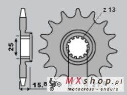 JR ZĘBATKA PRZEDNIA 2093 14 KAWASAKI ZX 6R '98-'02 (-1) (153514JT)